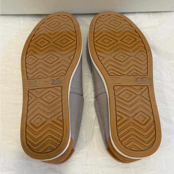 TOMS Men's Comfort Slip-On Shoes Gray Brown Textile Leather US 9 EU 42 - Picture 8 of 8